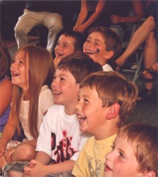 Kids Laughing at a Jersey Jim Birthday Show